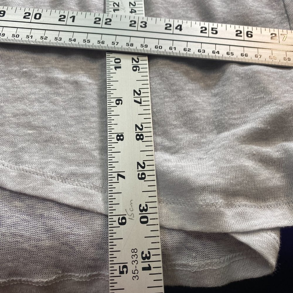 📌Philosophy Light Gray Linen Top & Tank top under - Picture 9 of 14